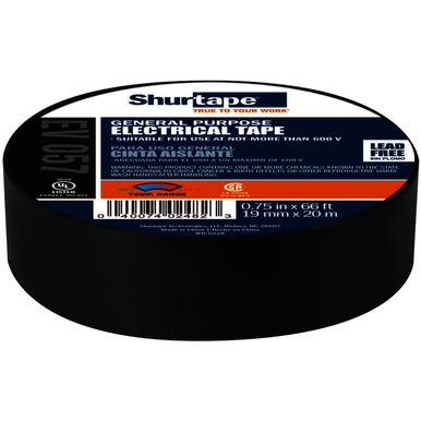 Shurtape Tech 200782 3/4 in Wide, x 7 mil Thick, Electrical Tape