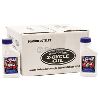 Lucas Oil 2-Cycle Oil - Semi-Synthetic, Twenty-four 2.6 oz. bottles